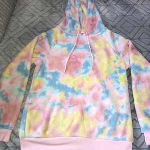 Tie dye cotton candy soft hoodie
